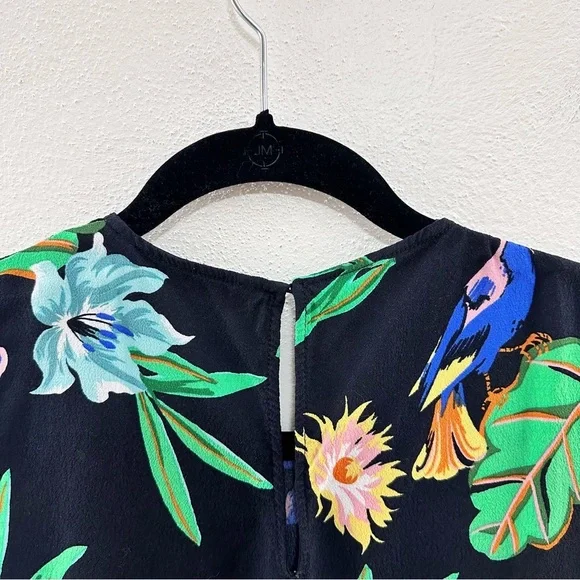 Zara Round Neck Tropical Top Size Small - Picture 4 of 6